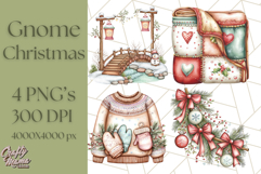Scandinavian Christmas Gnomes Clipart PNG, Cute Gnome Png Product Image 1