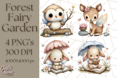 Forest Fairy Garden Creatures PNG, Whimsical Woodland Art Product Image 1