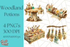 Woodland Potion Clipart Forest Apothecary Elements PNG Product Image 1