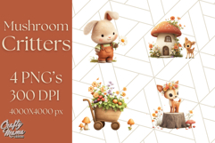 Whimsical Woodland Animal Village PNG Clipart Fantasy Forest Product Image 1