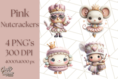 Playful Pink Nutcracker PNG, Pastel Christmas Clipart Product Image 1