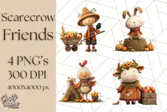 Scarecrow Festival Friends PNG Clipart Product Image 1