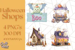 Halloween Candy Shop Clipart PNG, Trick or Treat Clip Art Product Image 1