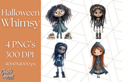 Halloween Whimsy Clipart, Cute Costume PNG Graphics Product Image 1