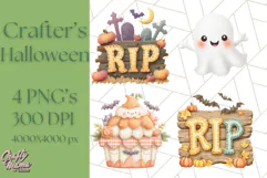 Kawaii Halloween Clipart Cute Kids and Candy Elements Png Product Image 1