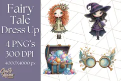 Fairy Tale Clipart PNG Magical Dress-Up Characters Product Image 1
