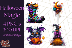 Magical Halloween PNG Clipart, Cute Spooky Elements Clip Art Product Image 1