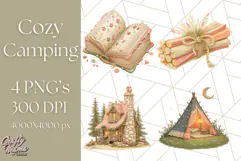 Camping Icons Clipart PNG, Adventure Outdoors Clip Art Product Image 1