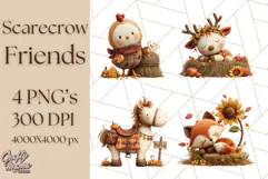 Scarecrow Festival Friends PNG Clipart Product Image 1