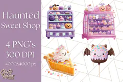 Haunted Sweet Shoppe PNG Clipart, Pastel Halloween Bakery Product Image 1