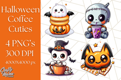Monster Café Halloween PNG Clipart, Coffee Holiday Clip Art Product Image 1