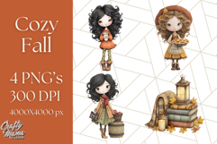Cozy Fall Clipart PNG Autumn Cozy Elements Product Image 1