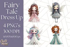Fairy Tale Clipart PNG Magical Dress-Up Characters Product Image 1