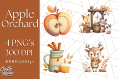 Woodland Apple Orchard Festival PNG Fall Clipart Product Image 1