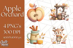 Woodland Apple Orchard Festival PNG Fall Clipart Product Image 1