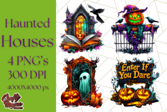 Haunted House PNG Clipart, Spooky Holiday Cartoon Graphics Product Image 1