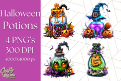 Bright Halloween Potion Bottle PNG Clipart, Holiday Elements Product Image 1