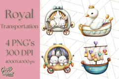 Royal Carriage & Princess Vehicle PNG Clipart for Fairytales Product Image 1
