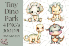 Cute Cartoon Dinosaur Clipart PNG, Prehistoric Animals PNG Product Image 1