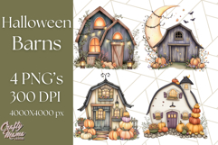Halloween Cottagecore Barn PNG Clipart, Fall Style Product Image 1