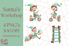 Santa’s Workshop PNG Clipart Elves, Toys &amp; Gifts Clip Art Product Image 1