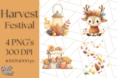 Woodland Autumn Animals PNG Clipart for Fall &amp; Harvest Product Image 1