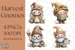 Fall Gnome Clipart PNG Cute Thanksgiving Gnomes Product Image 1