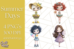 Summer Days Clipart, Whimsical Kids PNG Graphics Product Image 1