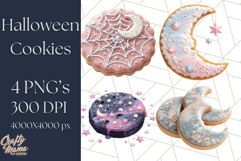 Halloween Cookie Clipart PNG, Spooky Sugar Treat Art Product Image 1