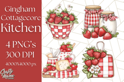 Cottagecore Strawberry Kitchen PNG Clipart, Retro Fruit Png Product Image 1