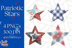 Patriotic Star Clipart PNG, Stars 4th of July PNG Graphic Product Image 1