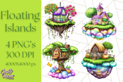Bright Floating Island PNG Clipart for Fantasy Worlds &amp; Maps Product Image 1
