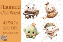 Old West Ghost Halloween PNG Clipart Product Image 1