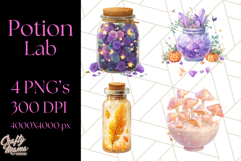 Hocus Pocus Potion Lab Clipart PNG Halloween Clip Art Product Image 1