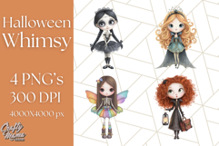 Halloween Whimsy Clipart, Cute Costume PNG Graphics Product Image 1