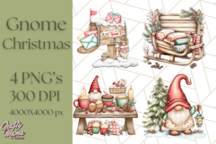Scandinavian Christmas Gnomes Clipart PNG, Cute Gnome Png Product Image 1