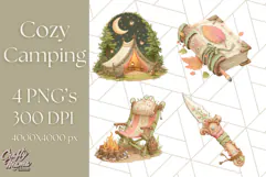 Camping Icons Clipart PNG, Adventure Outdoors Clip Art Product Image 1