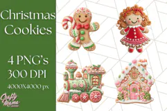 Christmas Cookies Clipart PNG Festive Treats Product Image 1