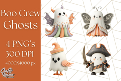 Cute Halloween Ghost Clipart Costume PNG, Halloween Png Product Image 1
