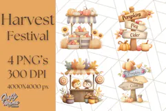 Woodland Autumn Animals PNG Clipart for Fall & Harvest Product Image 1