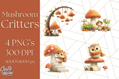 Whimsical Woodland Animal Village PNG Clipart Fantasy Forest Product Image 1