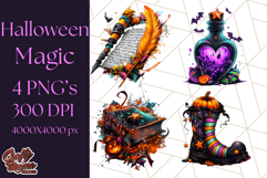 Magical Halloween PNG Clipart, Cute Spooky Elements Clip Art Product Image 1