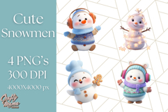 Adorable Snowman Character PNG Clipart Product Image 1
