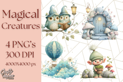 Magical Creatures Clipart PNG, Fantasy Animals Png Product Image 1