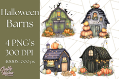 Halloween Cottagecore Barn PNG Clipart, Fall Style Product Image 1