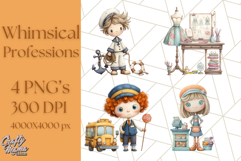 Cute Career Clipart Watercolor Professions Clip Art for Kids Product Image 1