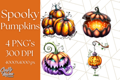 Spooky Jack O Lantern PNG Clipart, Scary Halloween Pumpkins Product Image 1