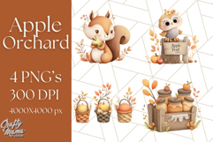 Woodland Apple Orchard Festival PNG Fall Clipart Product Image 1