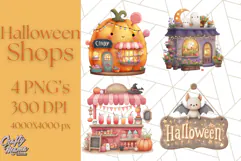 Halloween Candy Shop Clipart PNG, Trick or Treat Clip Art Product Image 1