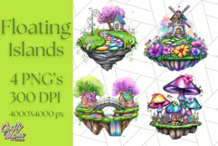 Bright Floating Island PNG Clipart for Fantasy Worlds & Maps Product Image 1